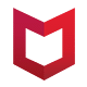 McAfee antivirus shield logo for protection assurance