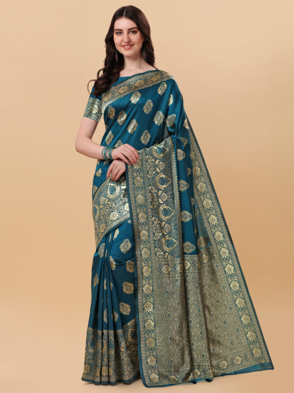 Kalapushpi Banarasi Silk Saree Morpich
